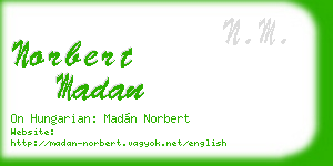 norbert madan business card